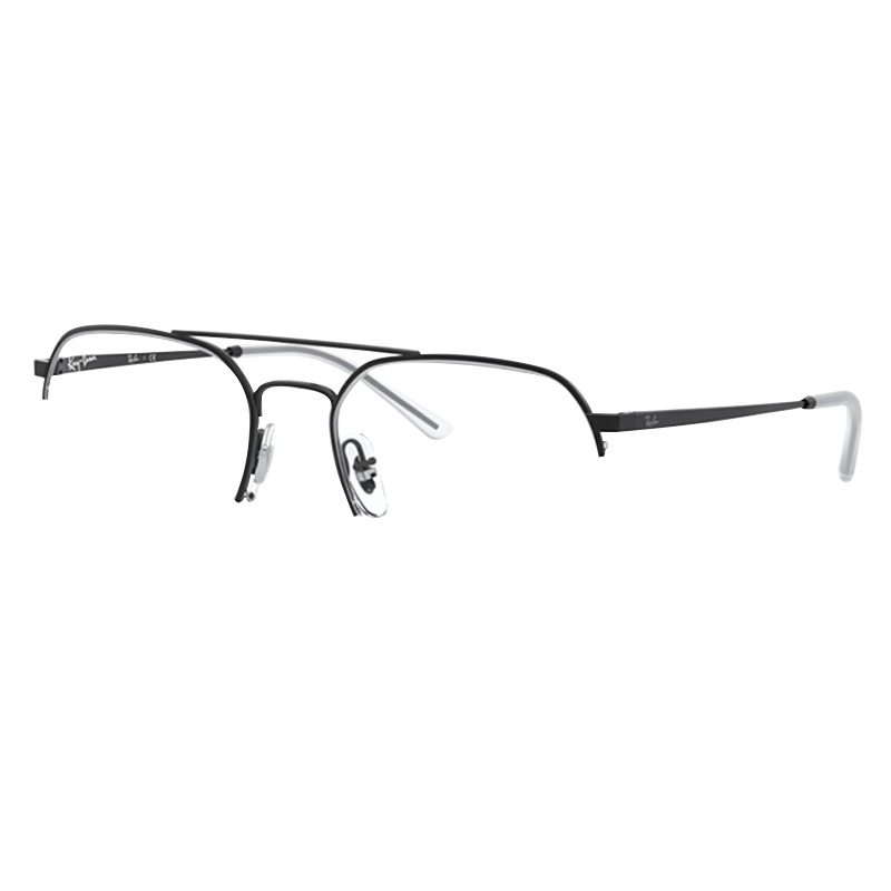 RayBan雷朋金丝边框光学镜架男女款半框方形近视镜框0RX6444 2509尺寸53