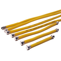 帮客材配 杭州万全燃气不锈钢波纹软管RLB-ZL-S-10*1000B 4分内螺纹连接50支/箱 黄色 一箱起售送货上楼