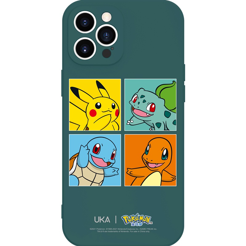 优加宝可梦苹果12手机壳液态硅胶卡通可爱皮卡丘12promax软壳全包防摔mini创意iPhone12promax手机壳