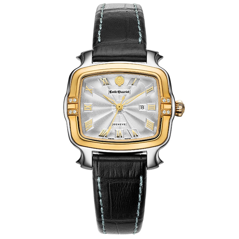 艾米龙(Emile Chouriet)手表明珠系列 黑色鳄鱼皮带机械女表06.3883.L.6.J.21.2