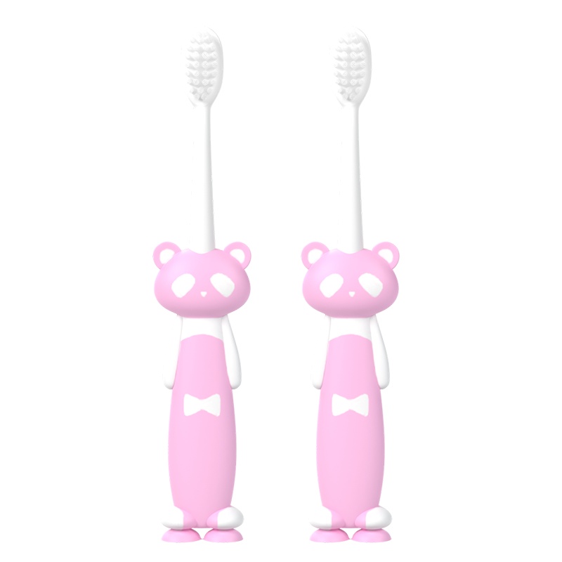 小浣熊(Coati)儿童牙刷软毛 2-5岁小孩小头口腔清洁 训练护龈护齿宝宝牙刷 2支装