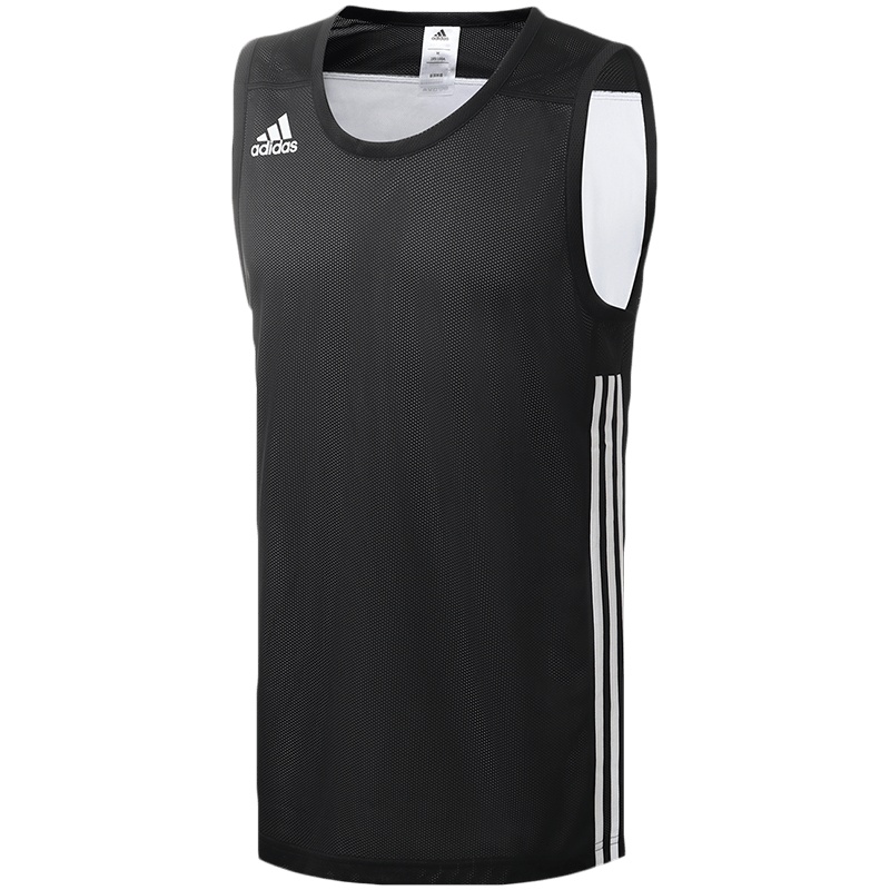 阿迪达斯男服背心2020新款两面穿无袖背心篮球训练运动服DX6385