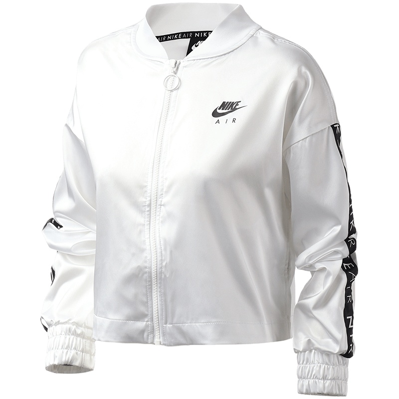 NIKE女装夹克时尚机织绸面拉链立领开衫休闲运动服BV4780