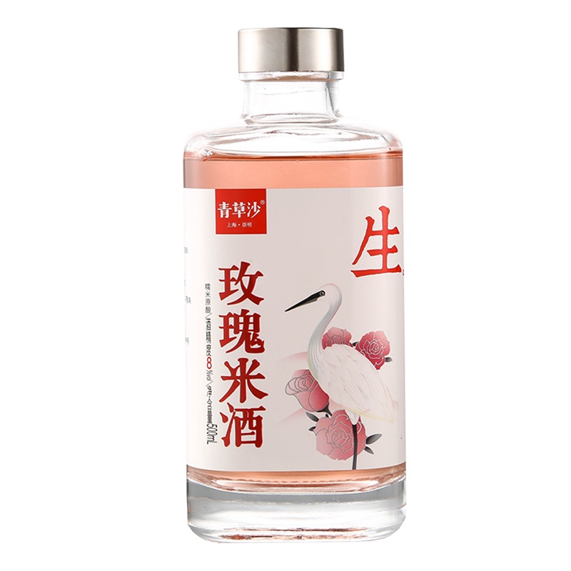 青草沙米酒崇明玫瑰糯米酒8度500ml低度女士甜果酒上海特产