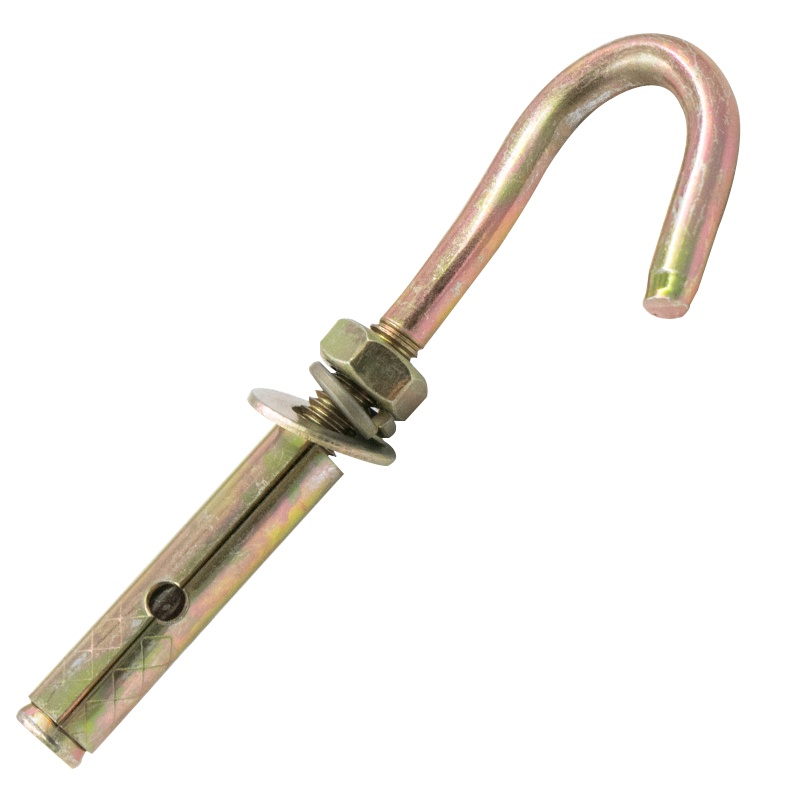 海斯迪克 HK-10 国标彩锌拉爆钩 膨胀钩 拉爆膨胀勾 拉爆勾 彩锌螺丝钩