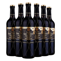 西班牙原瓶原装进口葡萄酒 丝慕黑标陈酿干红葡萄酒 750ML*6 整箱倾献