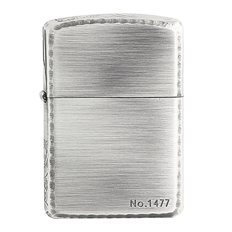 美国ZIPPO打火机 芝宝 古银盔甲三面凹凸侧深雕刻 年年有鱼