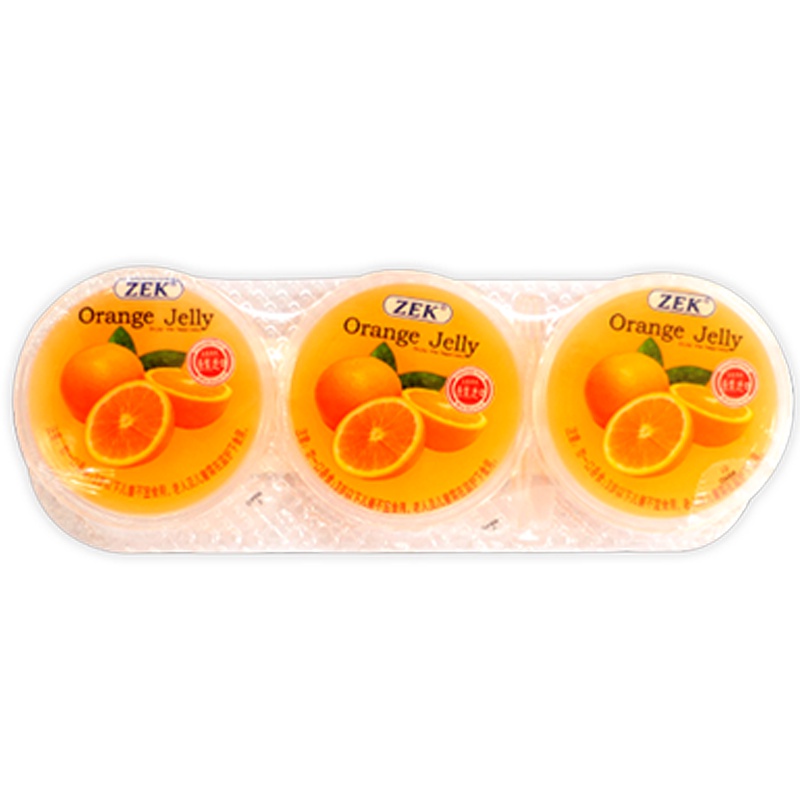 马来西亚进口 ZEK香橙味果冻255g(85g*3) 水果味儿童零食 进口食品