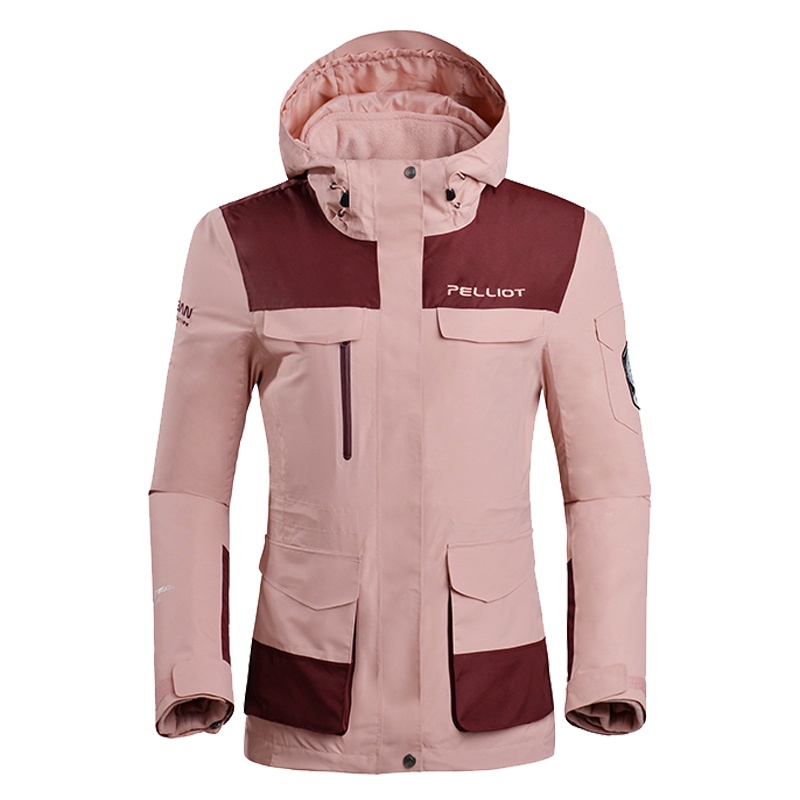 伯希和户外保暖冲锋衣男女情侣三合一秋冬季加绒加厚两件套防水防风城市休闲锦纶透气耐磨防水保暖登山服装