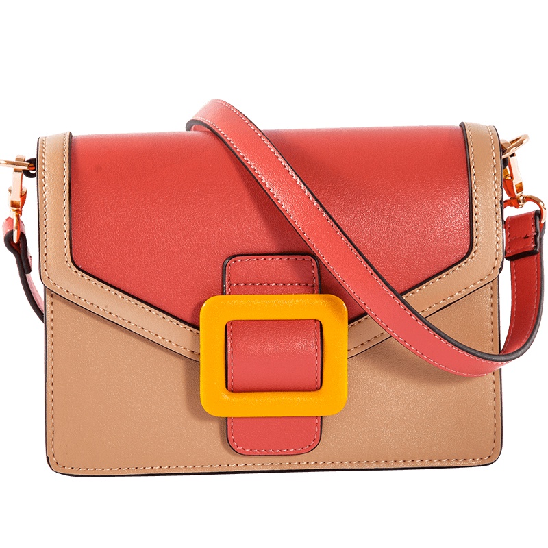 都宝路(dubaolu) 2020早秋新款ins风撞色时尚简约百搭单肩斜挎小方包