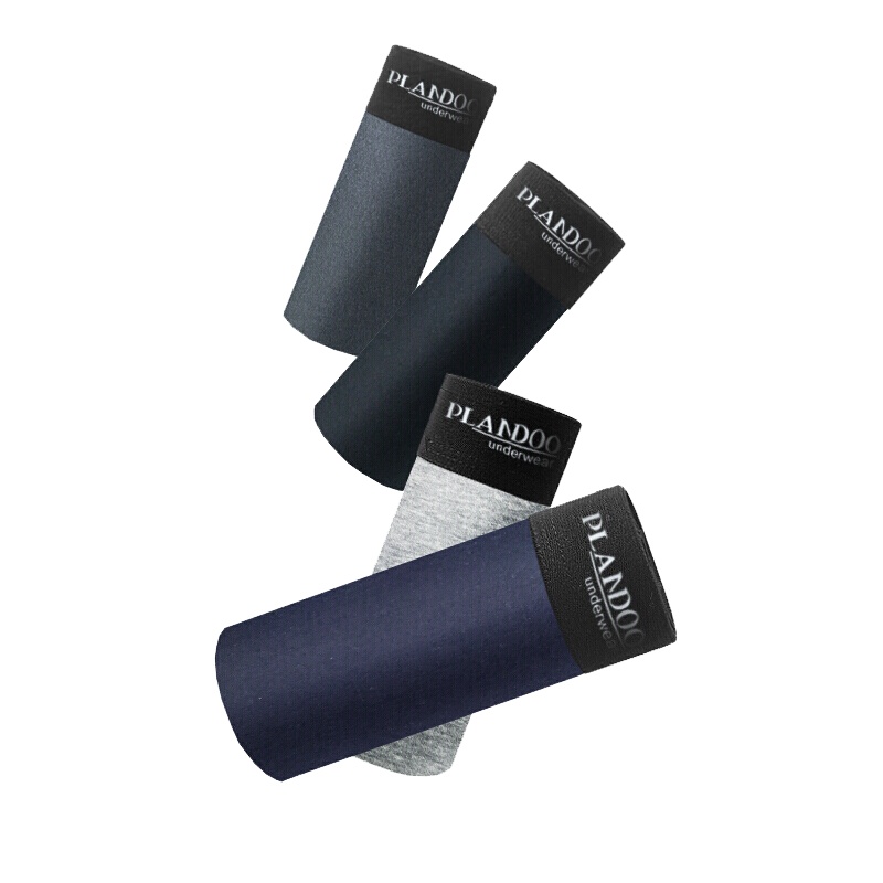 帕兰朵内裤男士平角冰丝透气印花中腰时尚透气四角短裤头男裤