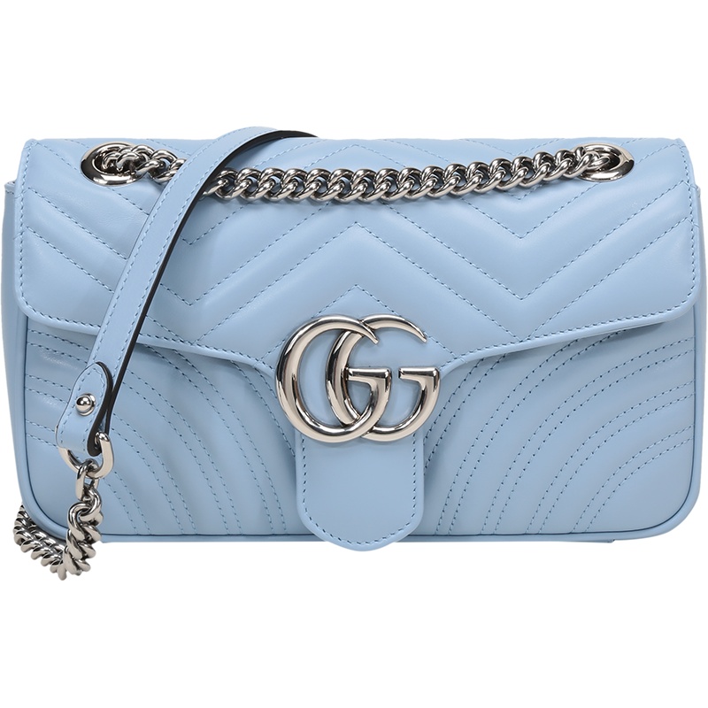 GUCCI 古驰 女士 GG Marmont系列皮革手提单肩斜挎包小号 443497 DTDIY