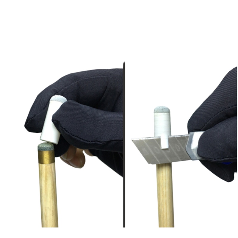 企购优品台球杆杆头套帽用品塑料皮咀套 桌球杆替换大头小头配件枪头 10毫米杆头一盒100个