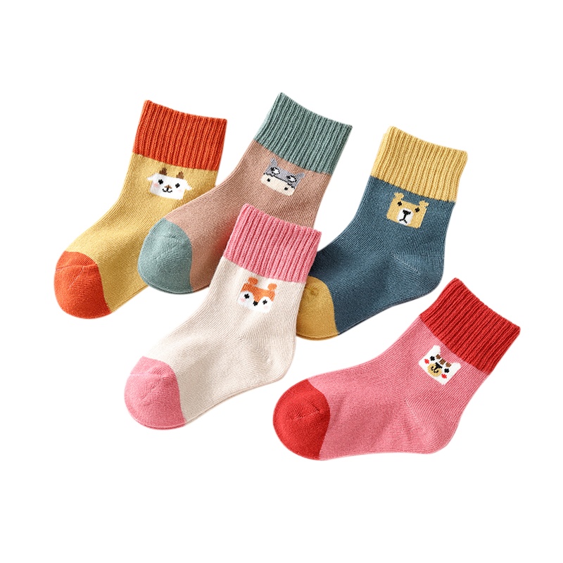 萝卜探长儿童袜子纯棉中筒袜彩色女童男童糖果色袜子宝宝棉袜春秋小孩韩国可爱0-10岁