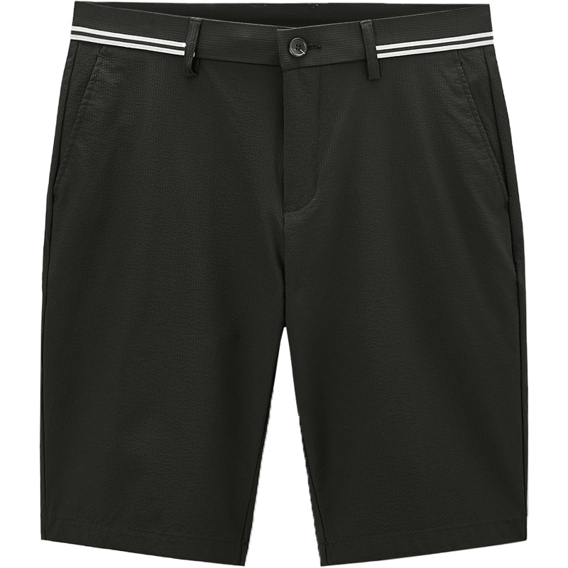 HLA海澜之家薄款中腰休闲中裤2019夏季舒适透气休闲裤男HKMCJ2R061A