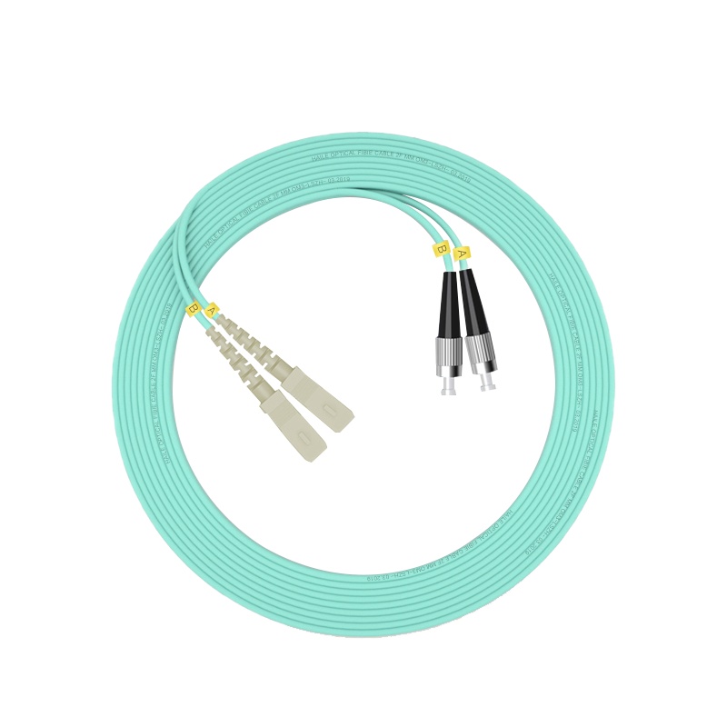 千天(QANTOP)光纤跳线 电信级光纤熔接收发器尾纤 光端机适用 SC-FC多模双芯OM4-QT-GXTX383