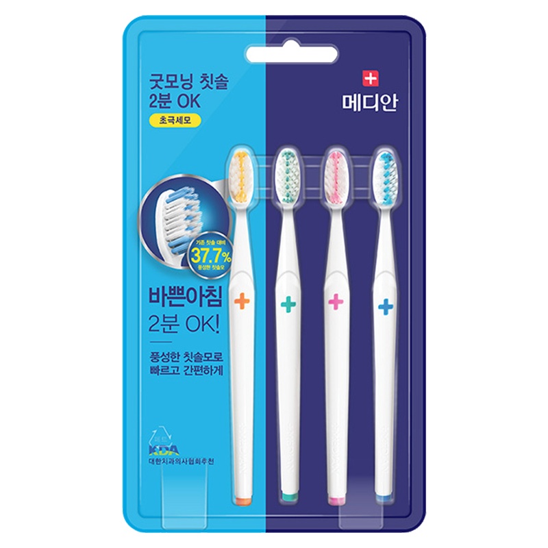 MEDIAN麦迪安 早安牙刷 4支/盒 0.01mm的超细刷毛