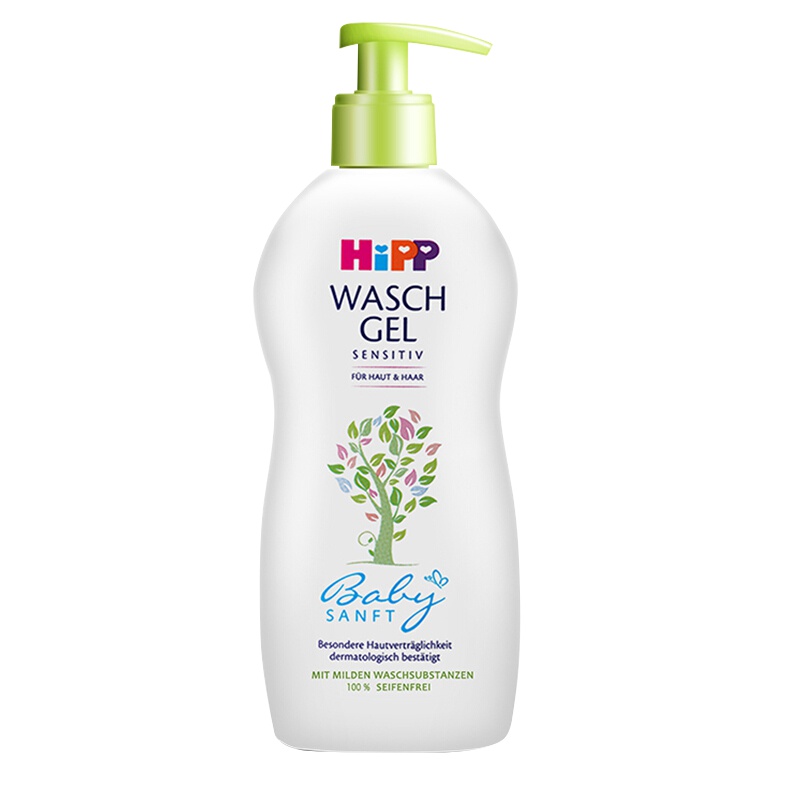 德国进口 喜宝Hipp儿童洗发水沐浴露二合一 有机杏仁油宝宝洗护用品 有香味1瓶/400ml