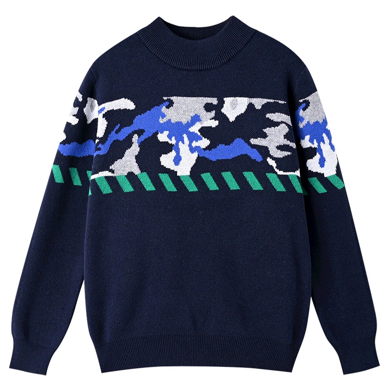 铅笔俱乐部童装2019秋冬新款男童毛衣中大童圆领上衣儿童长袖毛衫