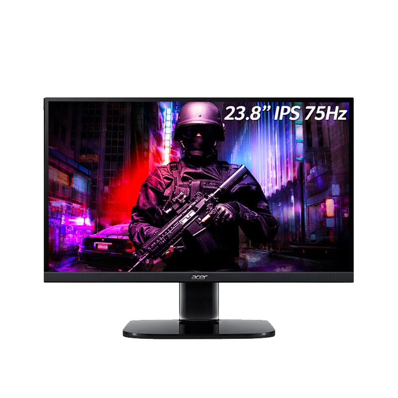 宏碁(Acer)23.8英寸IPS屏75Hz FreeSync窄边框全高清电竞显示器(HDMI自带音箱)畅玩吃鸡KA242Y