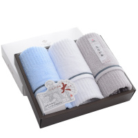 洁丽雅 雅致-3毛巾三条装 DX0642 2条面巾1条方巾巾耕细作礼盒装（单位：盒）