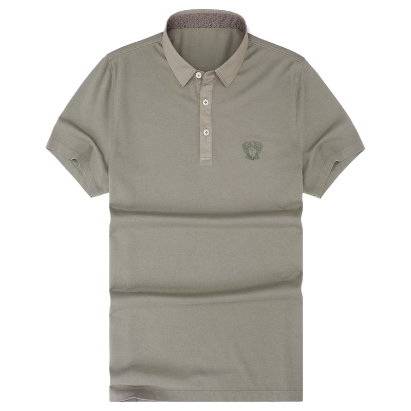 布先生短袖T恤 全棉轻商务翻领男士上衣简约纯色t恤衫 AT10095