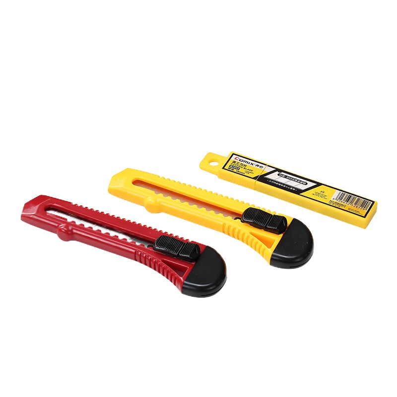 齐心(comix)B2805美工刀3把 18mm大号壁纸刀 雕