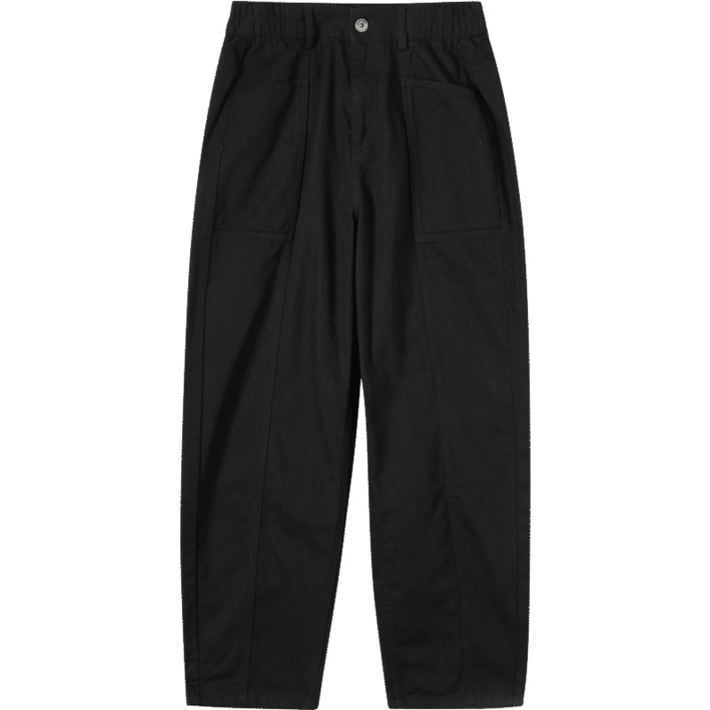 美特斯邦威休闲裤女纯棉新款秋季宽松直筒白色显瘦百搭长裤女