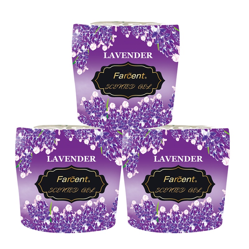 花仙子 薰衣草香空气清新剂70g卫生间固体香膏厕所除臭剂卧室持久留香清香剂4盒装