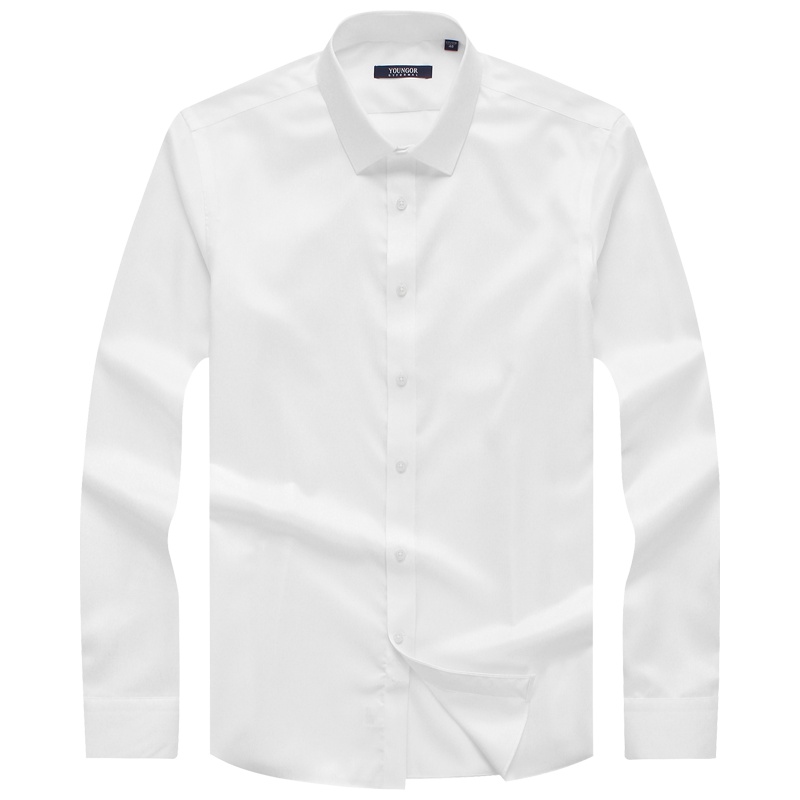 Youngor/雅戈尔秋冬新品男士商务正装纯棉白色修身长袖衬衫929BFY