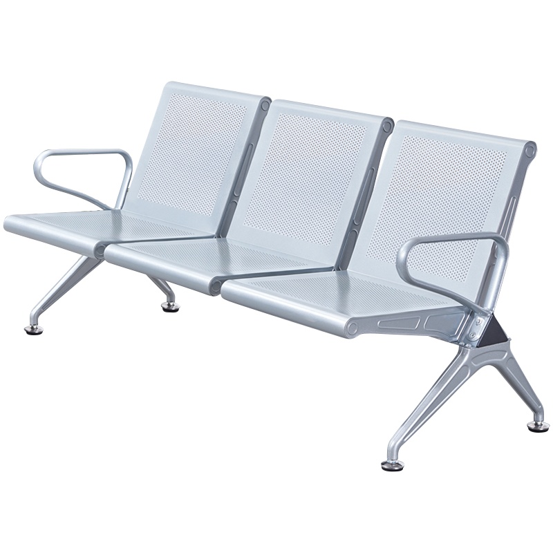 铭威盾三人位加固排椅医院候诊椅输液椅休息联排公共座椅机场椅等候椅不锈钢加厚加固两人位(无皮垫)