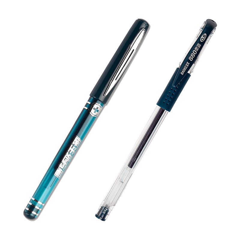 宝克(baoke)医生处方笔880墨蓝色0.5mm办公签字笔水笔中性笔走珠笔 12支/盒