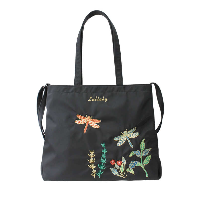 花间公主摇篮曲尼龙牛津布女包包2021春季新款刺绣文艺斜挎单肩大包
