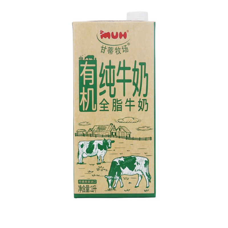 甘蒂牧场有机全脂牛奶1L*2盒