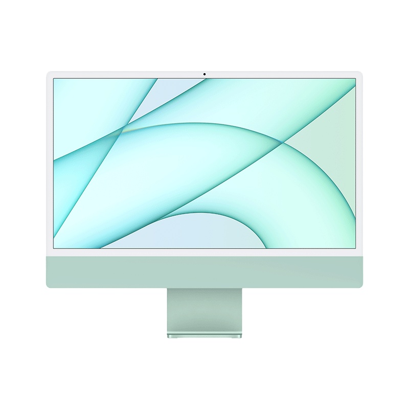 Apple iMac 24英寸 4.5K屏 新款八核M1芯片(7核图形处理器) 8G 256G SSD一体式电脑主机 绿色 MJV83CH/A