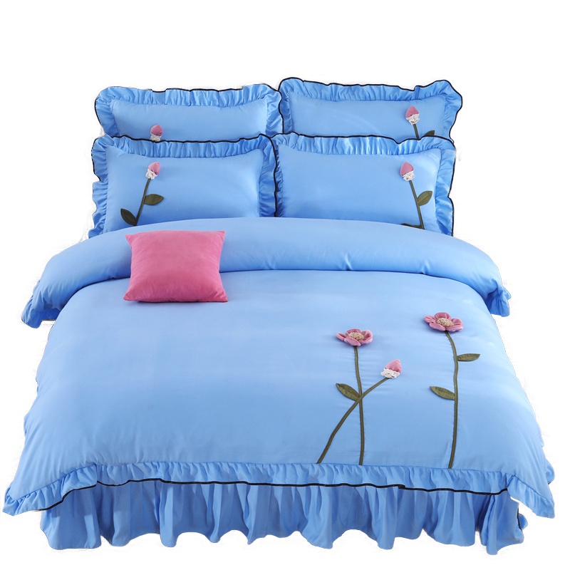 吉岳Giyou韩版公主床单式床上用品轻奢四件套