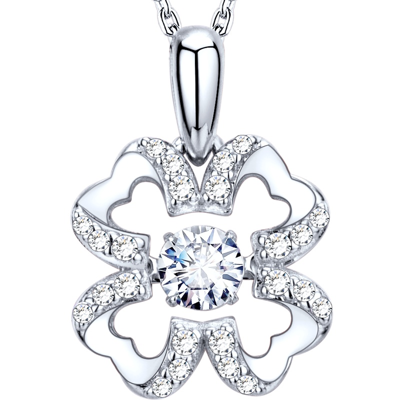 MyMiss新款925银项链女款四叶草项链女士日韩风格吊坠锁骨链饰品生日礼物送恋人