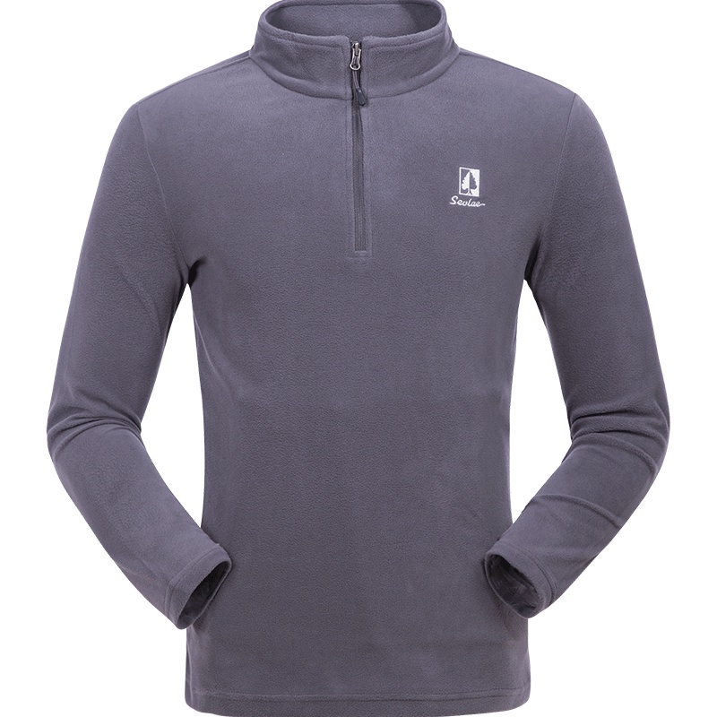 圣弗莱男式户外抓绒衣秋冬贴身套头保暖打底上衣9532942578