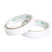 得力(deli)高粘性棉纸双面胶带 18mm*10y(9.1m/卷) 16卷袋装 30402