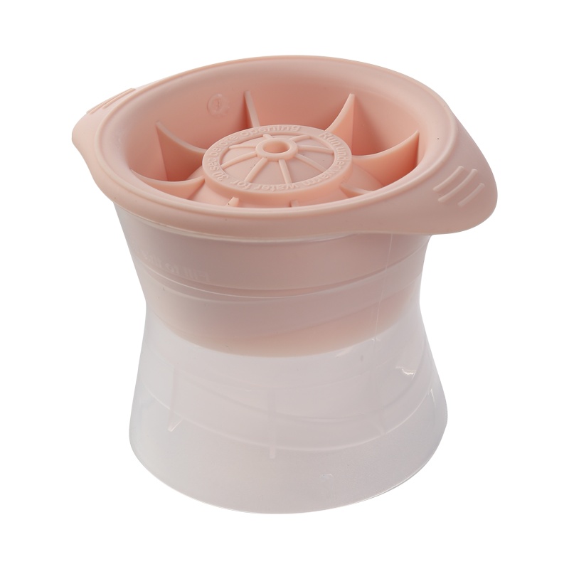 威士忌冰球制作器大冰块模具硅胶冰格球形冻冰块盒制冰盒圆球圆形大号[单球粉色]