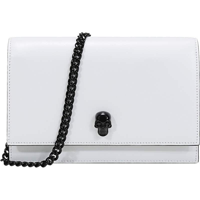 ALEXANDER MCQUEEN 亚历山大·麦昆 女士 皮革骷髅头单肩斜挎包链条包 613088 1CW0V