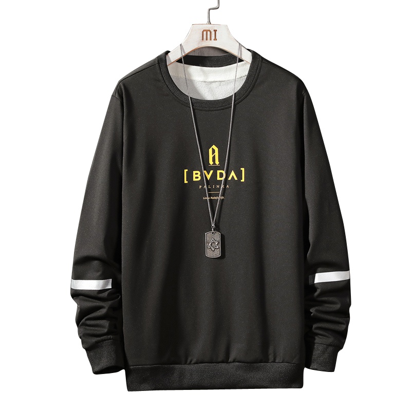 庄吉青少年韩版潮流长袖t恤男初中高中学生2019新款秋季百搭款上衣服（JU-MYW005）