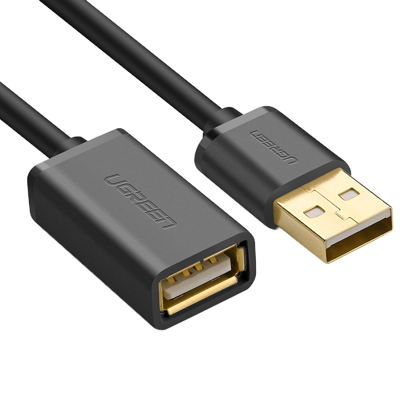 10313 USB2.0延长线公对母 数据连接线 电脑USB/U盘鼠标键盘读卡器加长线 0.5米 黑色