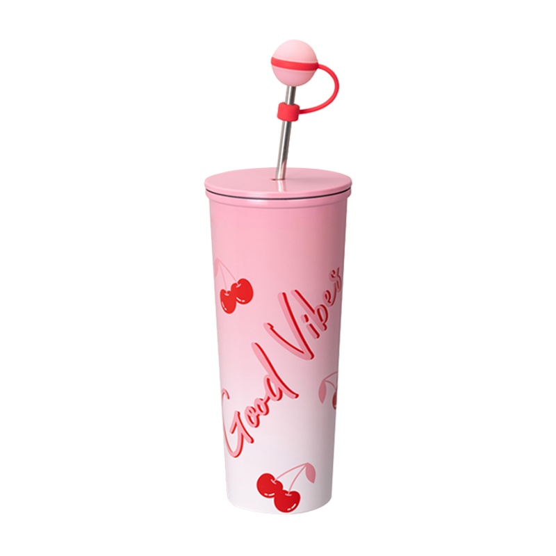 瑞幸咖啡（luckin coffee）樱桃很甜吸管杯可爱保温杯大容量水杯夏季便携杯子