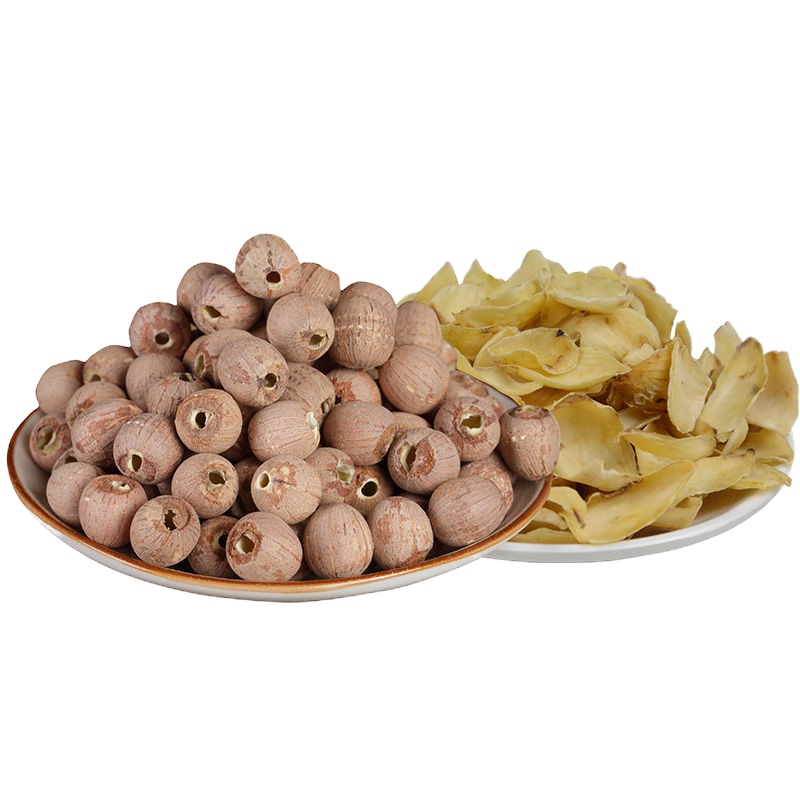 莲子 干货 莲子新鲜磨皮去心白莲子百合干银耳莲子 百合干500克+去芯红莲子500克
