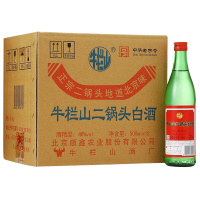 牛栏山 二锅头 46度绿瓶 500ml*12瓶 清香型白酒 整箱装