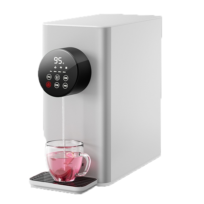 德克西(DEKEXI)即热式饮水机净饮机一体机灰色家用直饮加热自来水过滤饮水机RO膜净水机净水器台上式净水器WS-10