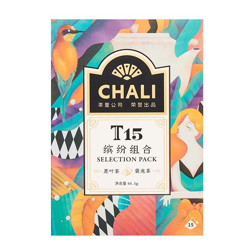 ChaLi茶里 T15缤纷组合养生茶茉莉花茶玫瑰红茶桂花乌龙桂圆红枣菊花茶15种口味