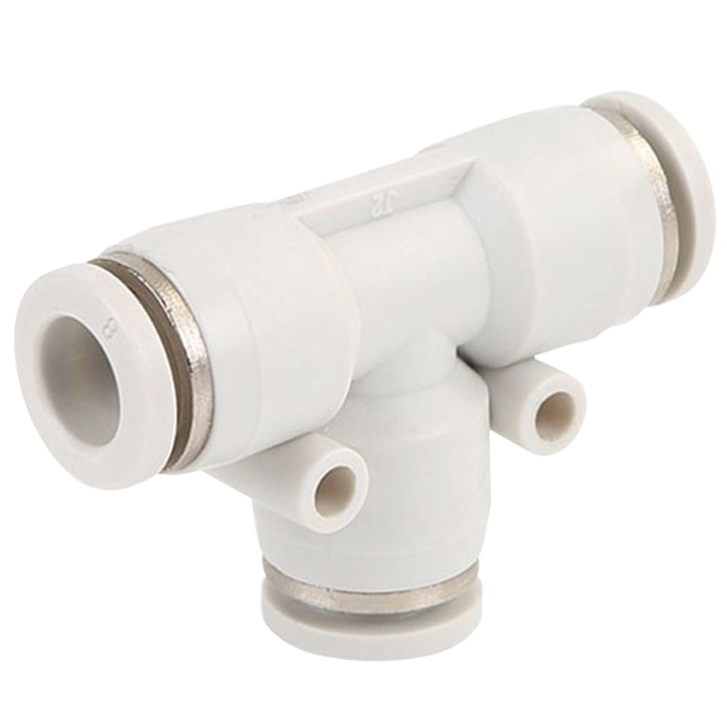 冰禹 SNll-25 PE4-16快速接头 T型三通软管快插接头 气动元件 白色精品接头 PE-6 6个
