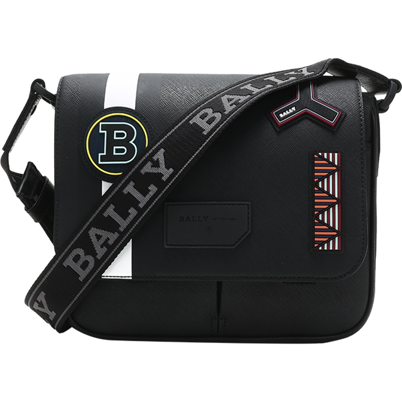 BALLY 巴利 男款防水帆布邮差包单肩斜挎包 SURIER PPC
